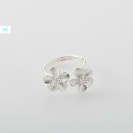 2 virágos Pilisi len ezüst gyűrű